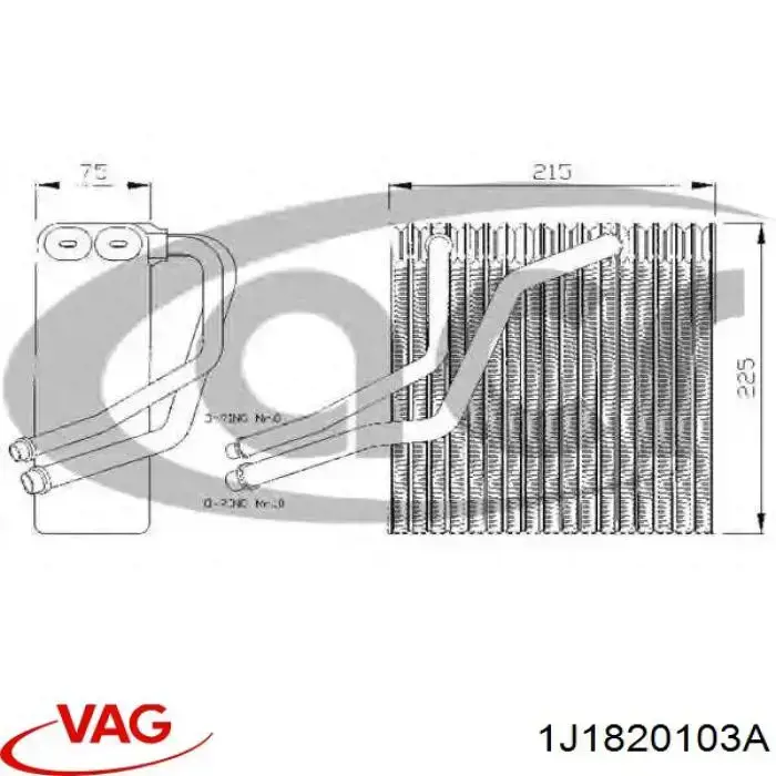 Parownik klimatyzacji 1J1820103A VAG