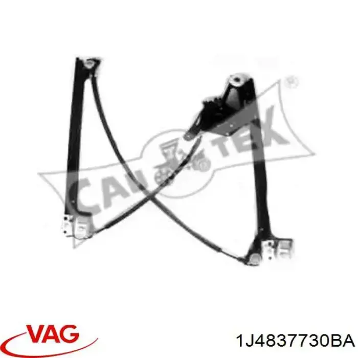 Do koszyka 1J4837730BA VAG Mechanizm podnoszenia szyby drzwi przednich prawych