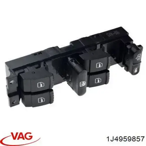 Do koszyka 1J4959857 VAG Panel przyciskowy sterowania podnośnikiem szyby przedni lewy