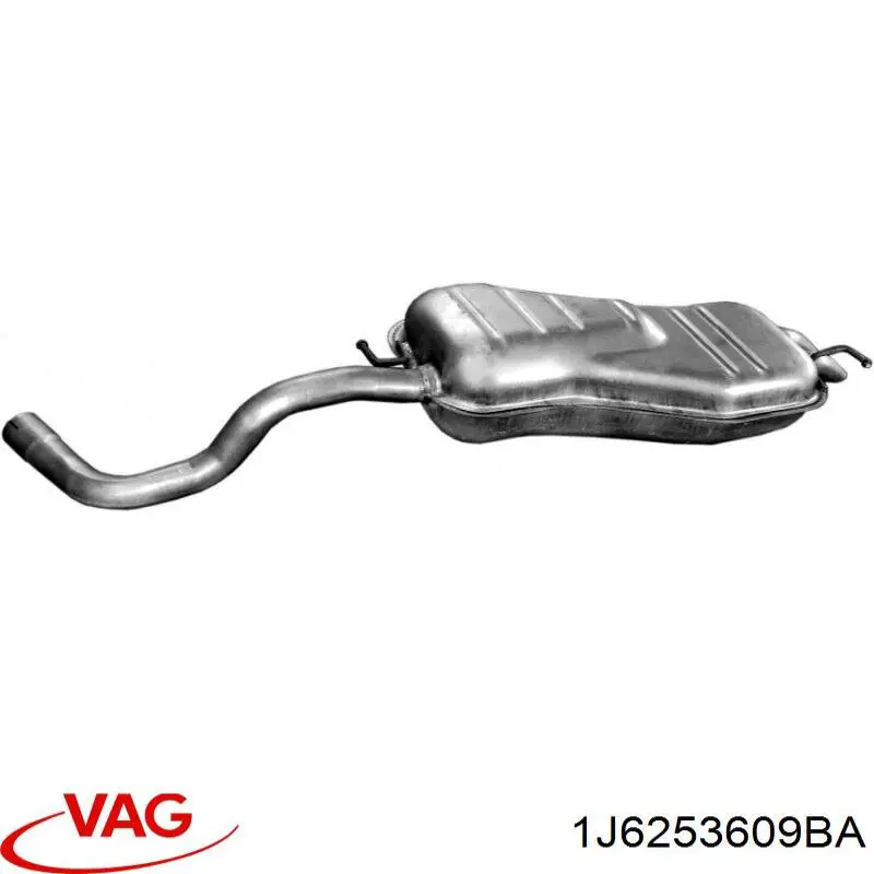 1J6253609BA VAG Tłumik, tylna część