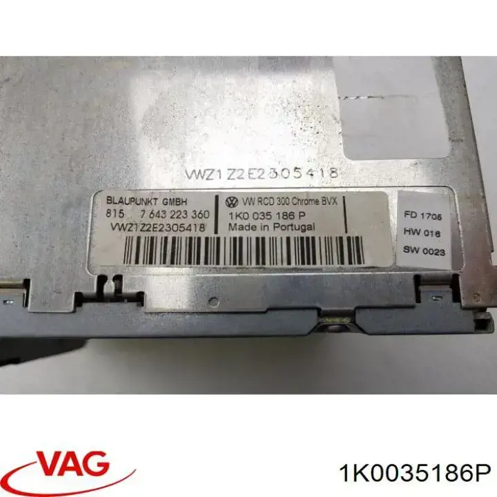 Radioodtwarzacz (radio AM/FM) Volkswagen Touran I minivan (1T1, 1T2) (2003 - 2010) cena, od 67,34 USD