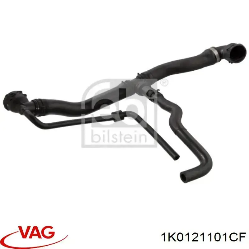 Przewód (króciec) chłodnicy górny VAG 1K0121101CF cena, od 15,38 USD