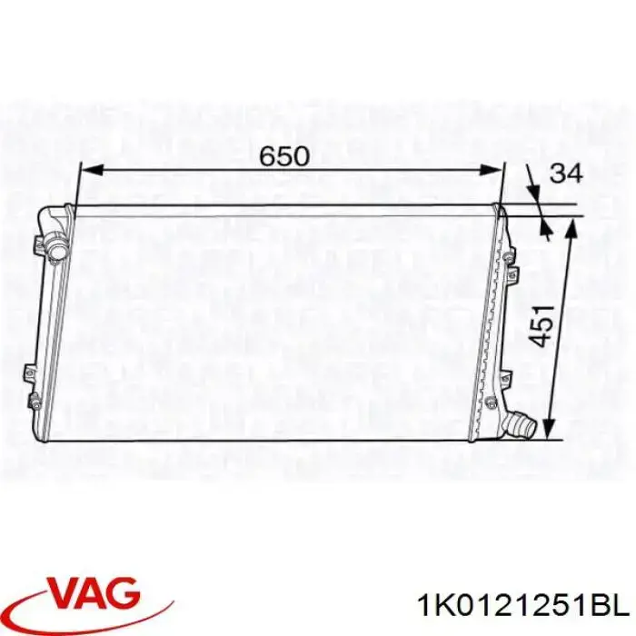 1K0121251BL VAG Chłodnica silnika