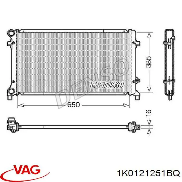 Chłodnica silnika VAG 1K0121251BQ cena, od 89,77 USD