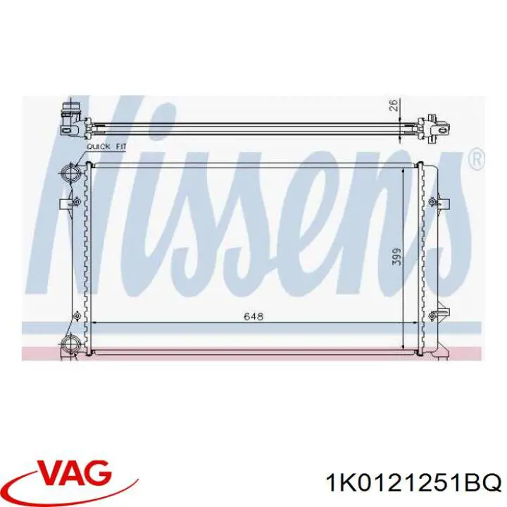 Do koszyka 1K0121251BQ VAG Chłodnica silnika