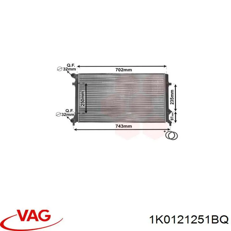 Chłodnica silnika VAG 1K0121251BQ cena, od 89,77 USD