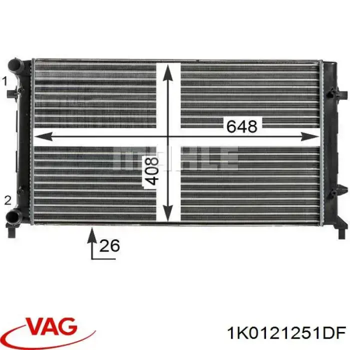Do koszyka 1K0121251DF VAG Chłodnica silnika