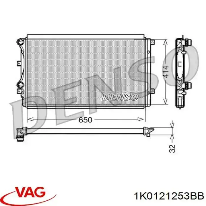 Chłodnica silnika VAG 1K0121253BB cena, od 80,78 USD