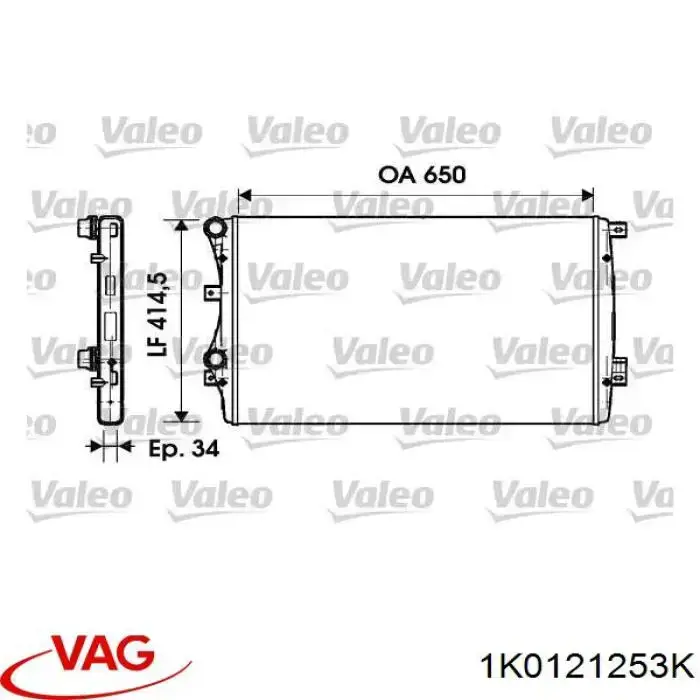Do koszyka 1K0121253K VAG Chłodnica silnika
