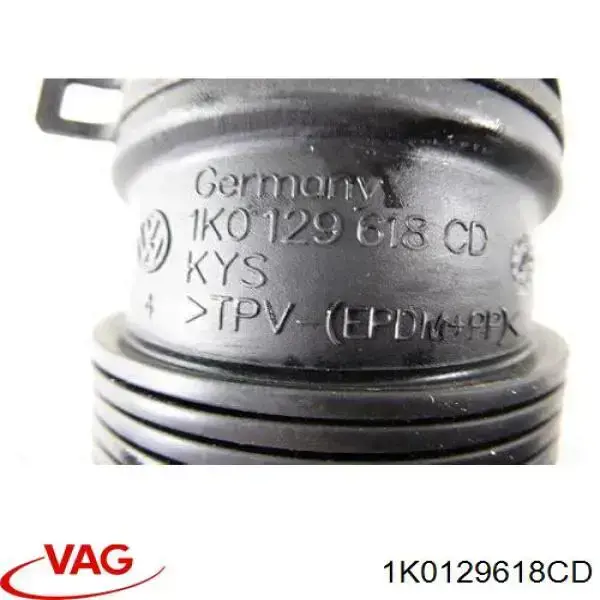 Króciec powietrza, wlot filtra powietrznego VAG 1K0129618CD cena, od 27,12 USD
