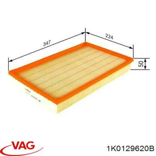 Filtr powietrza VAG 1K0129620B cena, od 26,36 USD