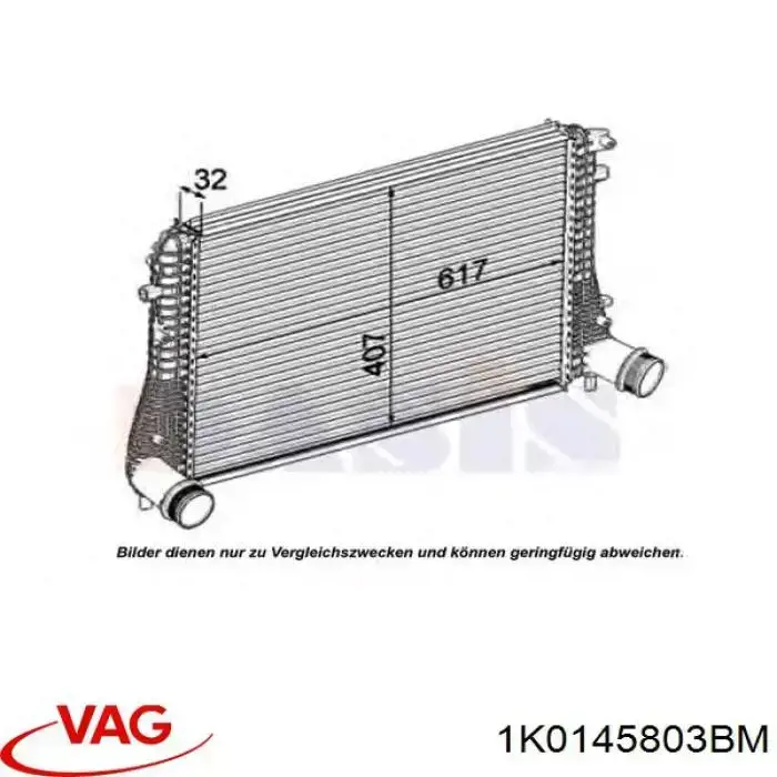 1K0145803BM VAG Chłodnica intercoolera
