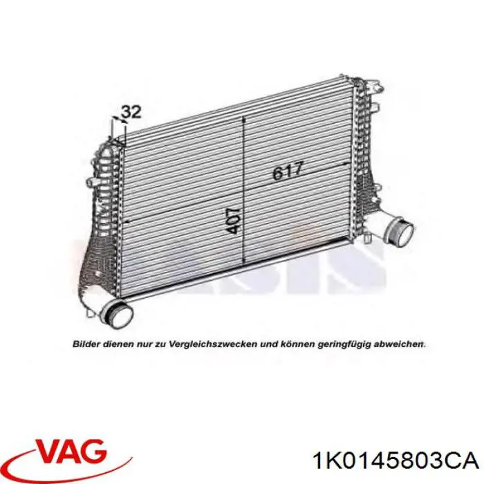 1K0145803CA VAG Chłodnica intercoolera