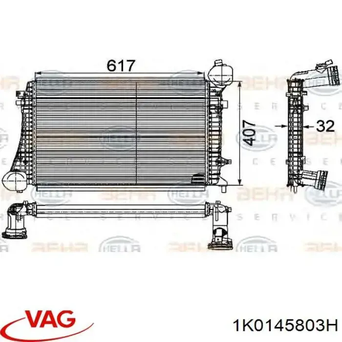 Chłodnica intercoolera VAG 1K0145803H
