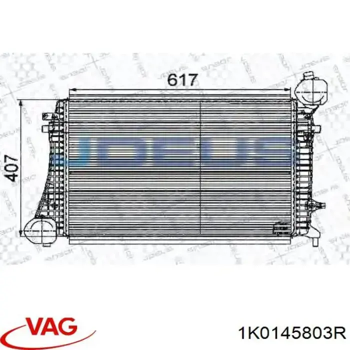 Chłodnica intercoolera 1K0145803R VAG