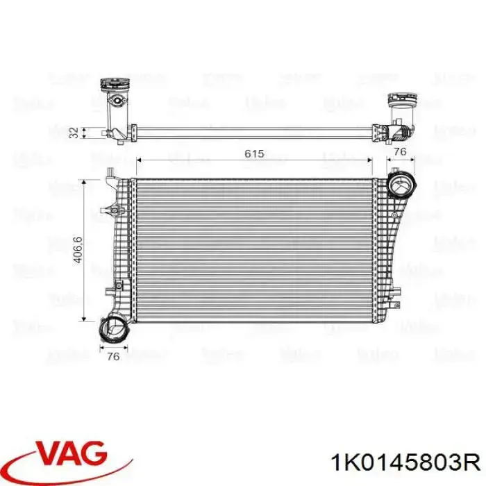 1K0145803R VAG Chłodnica intercoolera