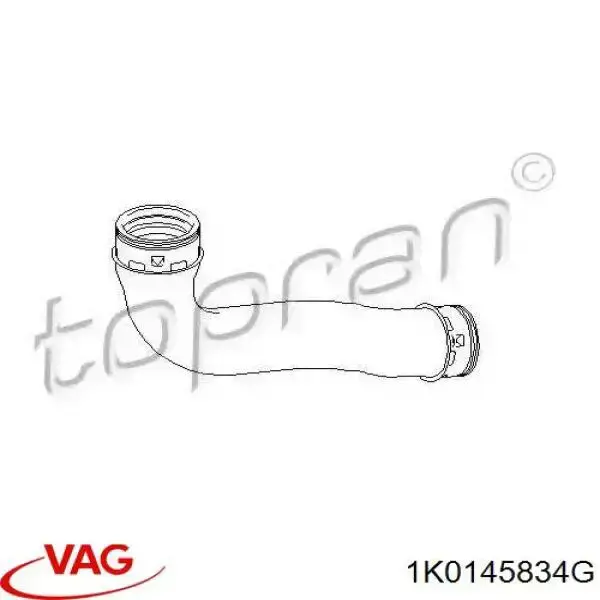 Do koszyka 1K0145834G VAG Przewód (króciec) intercoolera