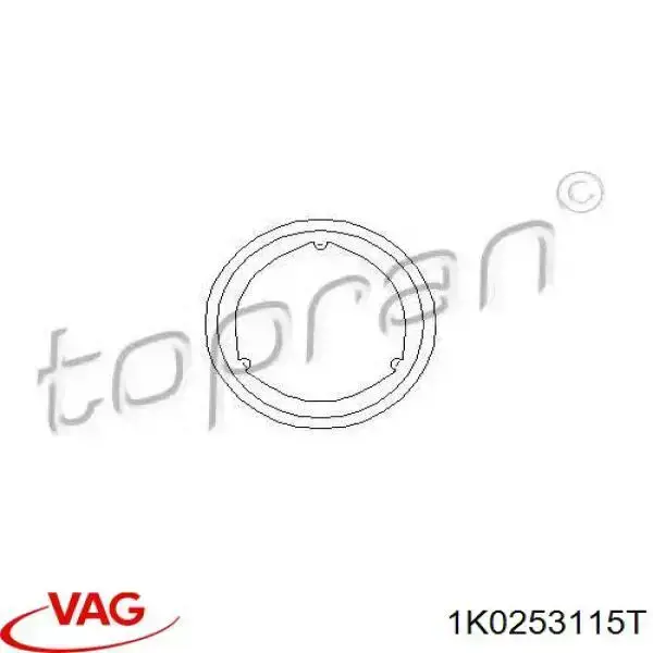 Uszczelka rury odbiornika tłumika 1K0253115T VAG