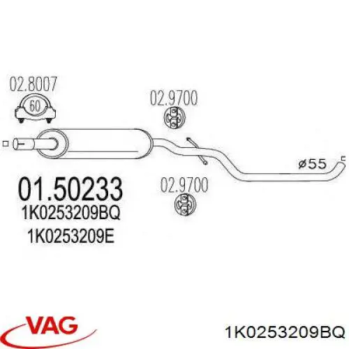 FP 6205 G22 Polmostrow tłumik, przednia część