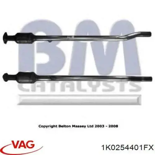 Konwerter-katalizator VAG 1K0254401FX cena, od 209,67 USD