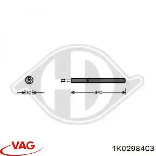1K0298403 VAG Osuszacz klimatyzacji