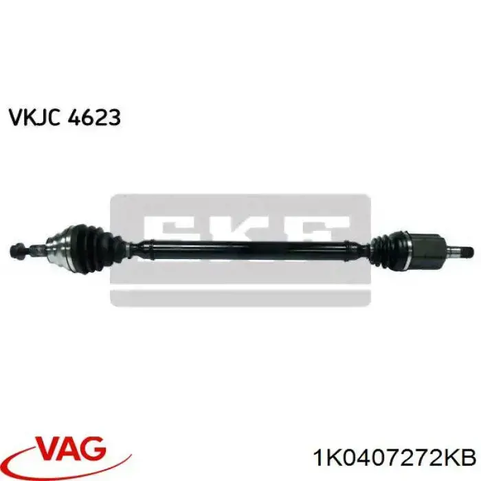 1K0407272KB VAG Półoś napędowa przednia prawa