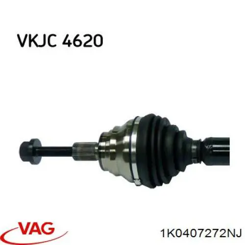 1K0407272NJ VAG Półoś napędowa przednia prawa