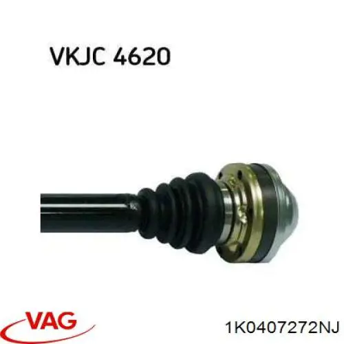 Półoś napędowa przednia prawa VAG 1K0407272NJ cena, od 90,53 USD