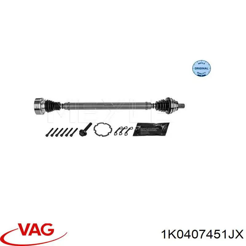 Półoś napędowa przednia lewa VAG 1K0407451JX cena, od 80,02 USD