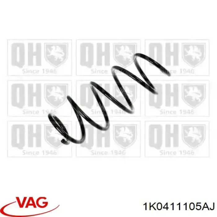 Do koszyka 1K0411105AJ VAG Sprężyna przednia