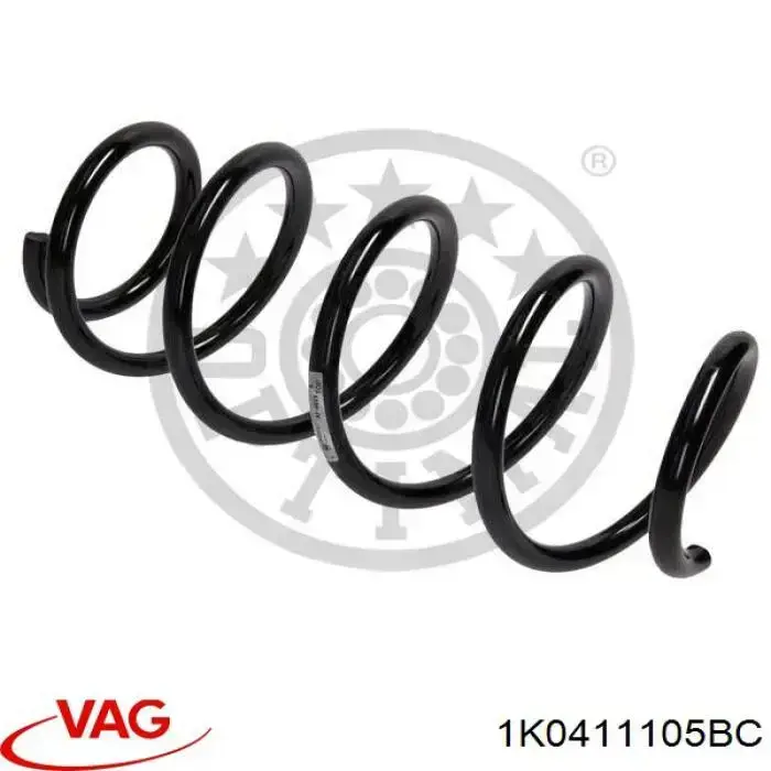 Sprężyna przednia VAG 1K0411105BC cena, od 29,67 USD