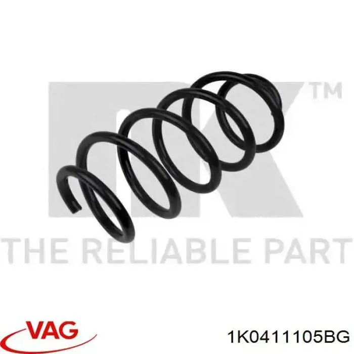 Sprężyna przednia 1K0411105BG VAG