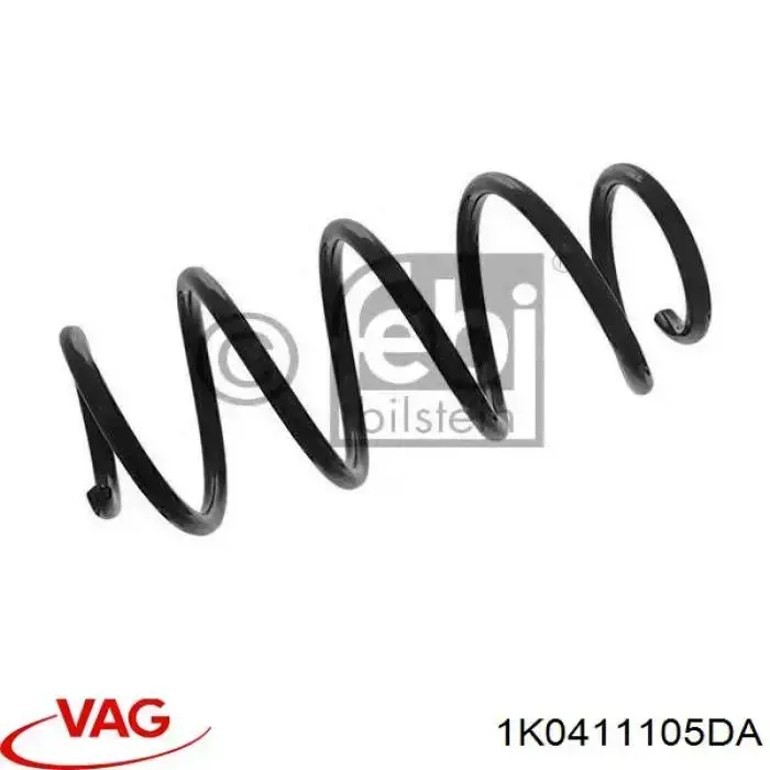 Sprężyna przednia 1K0411105DA VAG