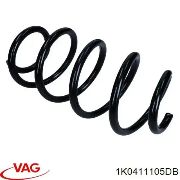 Do koszyka 1K0411105DB VAG Sprężyna przednia