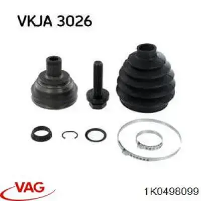 Do koszyka 1K0498099 VAG Przegub homokinetyczny przedni zewnętrzny