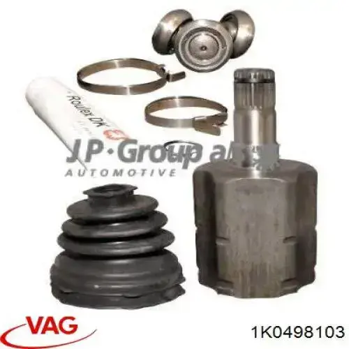Do koszyka 1K0498103 VAG Przegub homokinetyczny wewnętrzny przedni lewy