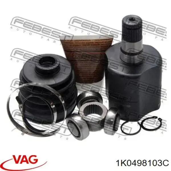 Przegub homokinetyczny przedni wewnętrzny VAG 1K0498103C cena, od 54,54 USD