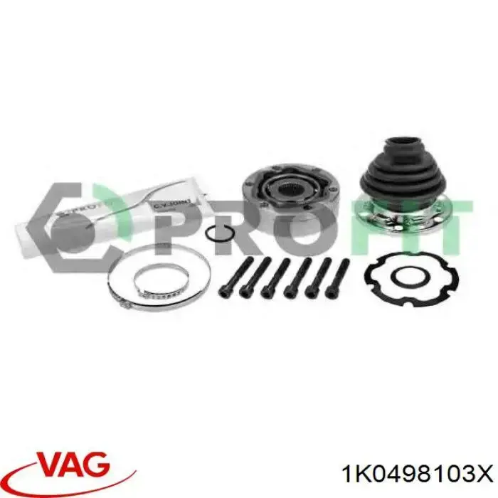 Przegub homokinetyczny wewnętrzny przedni lewy VAG 1K0498103X cena, od 29,99 USD