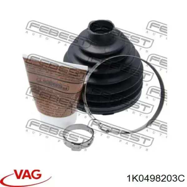 Osłona przegubu homokinetycznego półosi przedniej zewnętrzna VAG 1K0498203C cena, od 21,96 USD