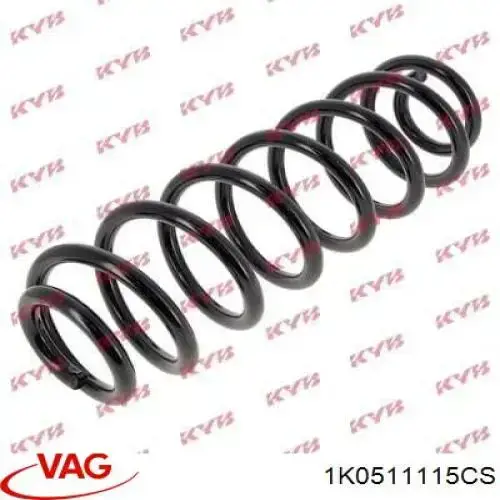 Sprężyna tylna VAG 1K0511115CS cena, od 33,46 USD