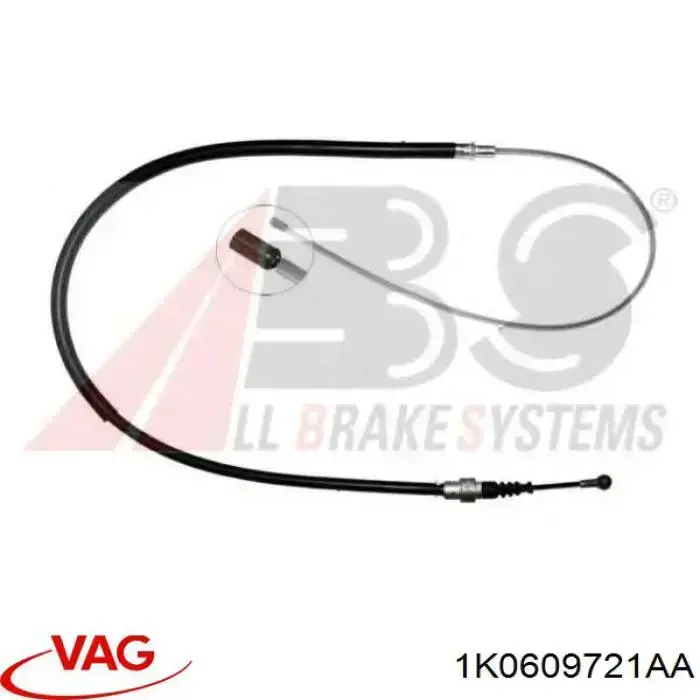 Linka hamulca ręcznego tylna prawa/lewa VAG 1K0609721AA cena, od 15,18 USD