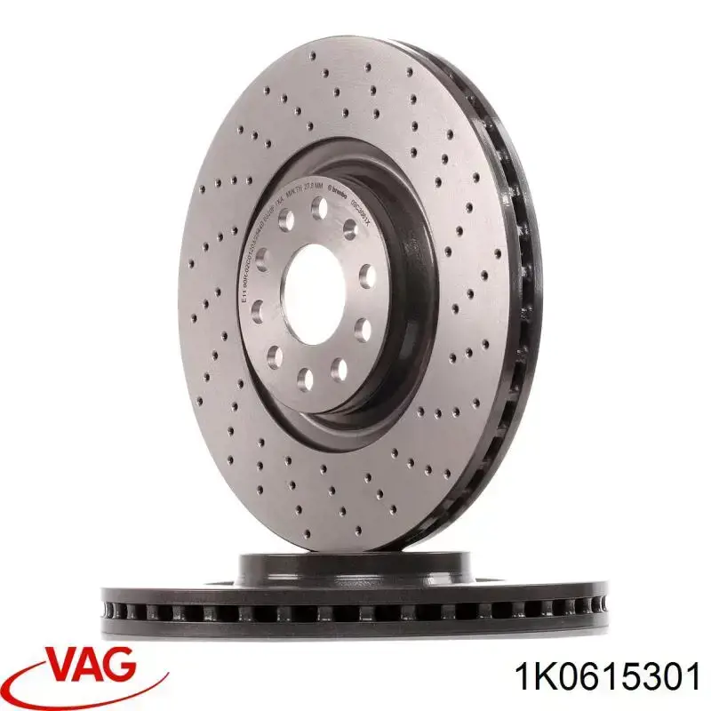 1K0615301 VAG Tarcza hamulcowa przednia