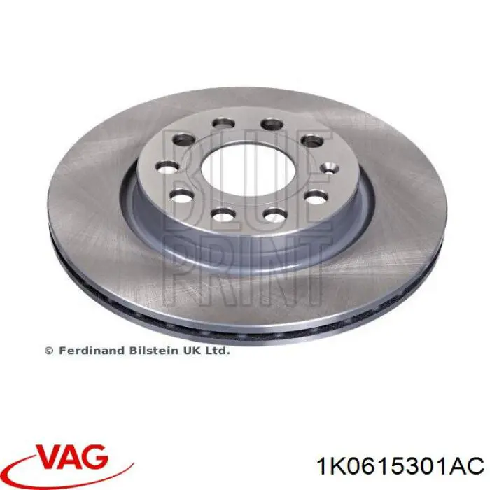 Tarcza hamulcowa przednia VAG 1K0615301AC cena, od 41,11 USD