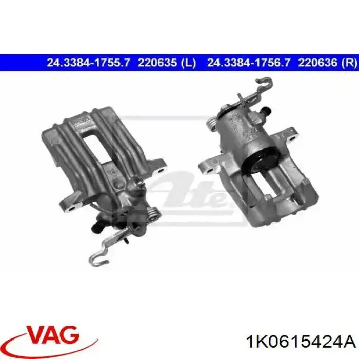 Do koszyka 1K0615424A VAG Zacisk hamulcowy tylny prawy