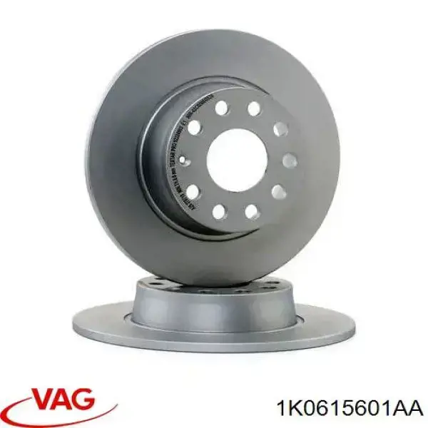 1K0615601AA VAG Tarcza hamulcowa tylna