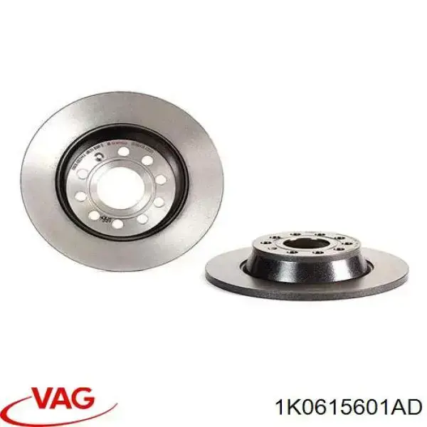 Do koszyka 1K0615601AD VAG Tarcza hamulcowa tylna