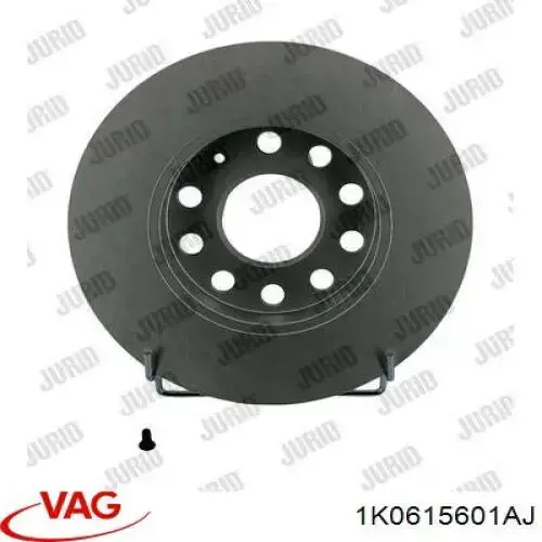 Do koszyka 1K0615601AJ VAG Tarcza hamulcowa tylna