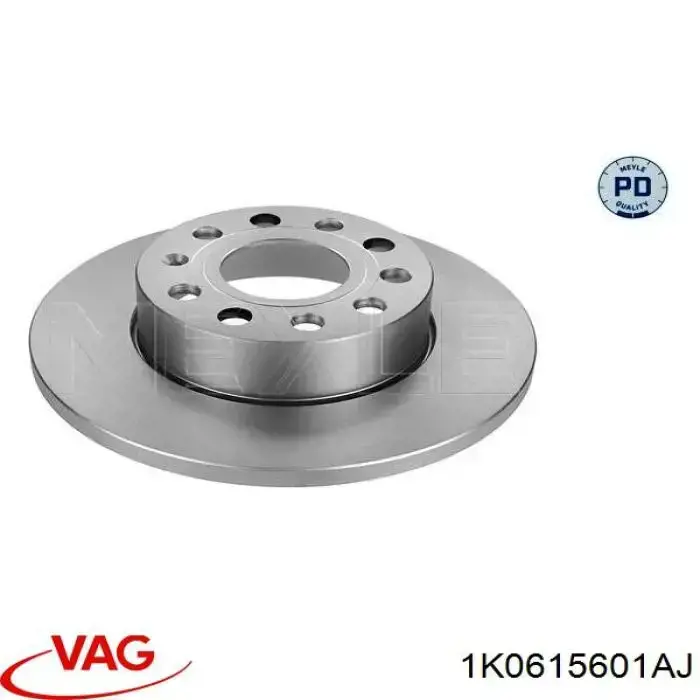 1K0615601AJ VAG Tarcza hamulcowa tylna