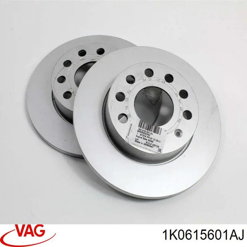 Do koszyka 1K0615601AJ VAG Tarcza hamulcowa tylna
