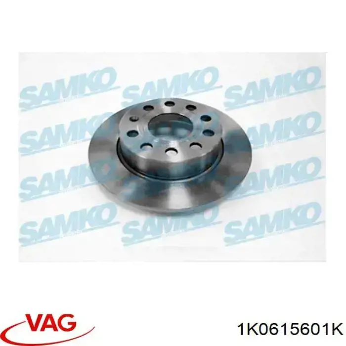 Do koszyka 1K0615601K VAG Tarcza hamulcowa tylna